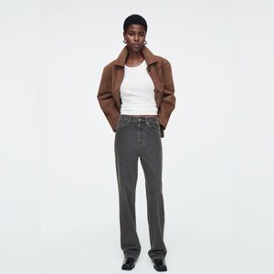 COS Straight Leg Washed Black/Grey Cotton Rigid Jeans